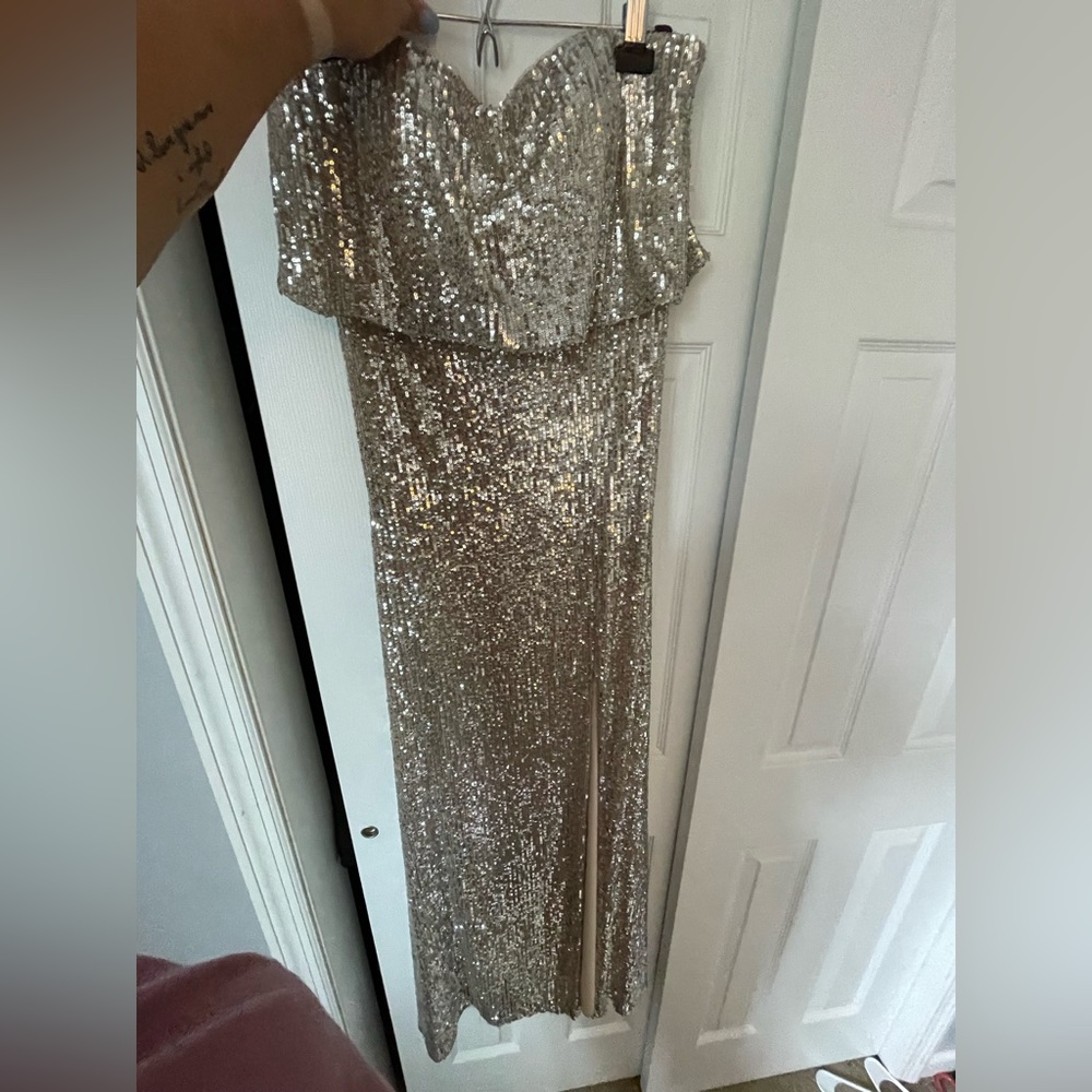 long sparkly dress
